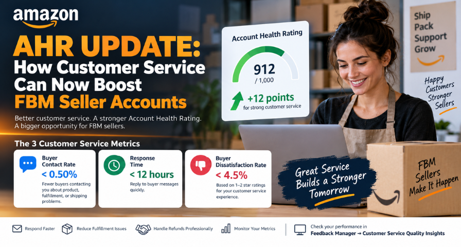 Amazon AHR Update: How Customer Service Can Now Boost FBM Seller Accounts
