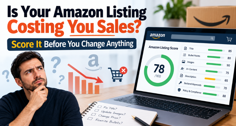 Is Your Amazon Listing Costing You Sales? Score It Before You Change Anything